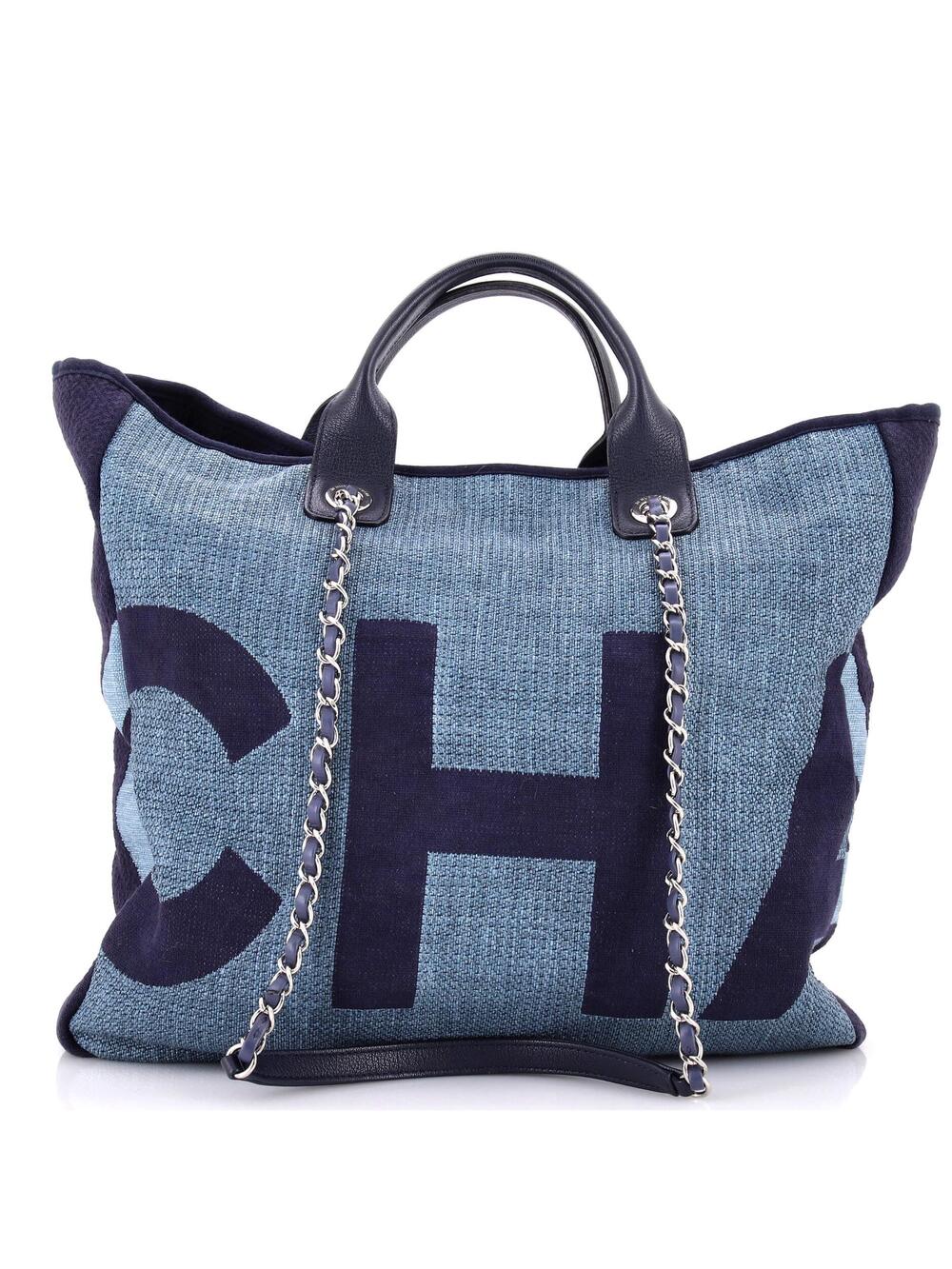 Chanel Deauville Logo Shopping Tote #343365C38B